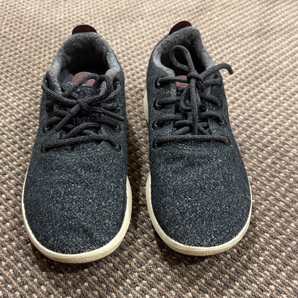 Men’s Allbirds  are Black and Gray wool Sneakers